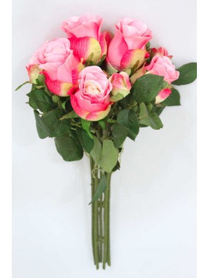 Yapay Deluxia Büyük Gül Aranjmanı Pembe