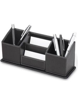 Meyart Ajans Karabağlar Ofis Deri Masa Üstü Kalemlik Notluk Düzenleyici Organizer Seti