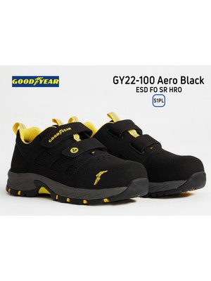 Goodyear Iş Ayakkabısı - GY22-100 Aero Black Esd Fo Sr Hro S1PL - 47