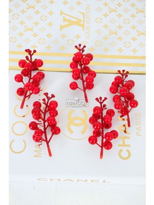 Yapay Kafa Külah Kokina Yeni Yıl Süsü 11 cm 5li Paket