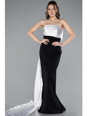 Straplez Kuyruklu Uzun Büyük Beden Abiye ABU4893