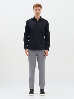 Karaca Erkek Regular Fıt Gömlek-Siyah