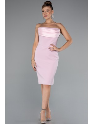 Straplez Kısa Davet Elbisesi ABK2362