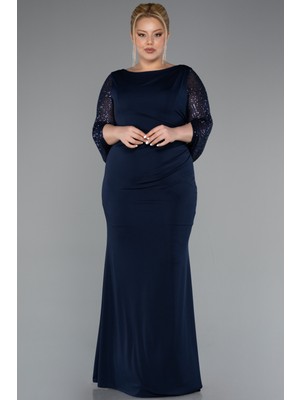 Pullu Kapri Kol Uzun Büyük Beden Abiye ABU5078