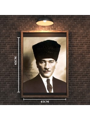 Atatürk Tablo Serisi 03 Çerçevesiz 45X65CM Pvc Tablo