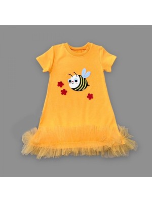 Zarif Turuncu Nakışlı Etek