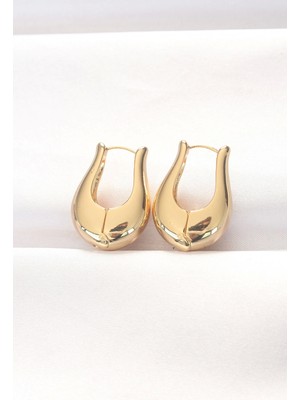 Bfs Pirinç Gold Renk Bombeli Küpe