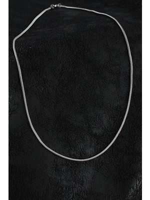 Bfs 316L Çelik Örme Zincir Model Gümüş Renk Erkek Kolye