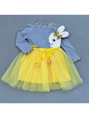 Sarı Renkli Çocuk Tütü Elbisesi - Sevimli Tarzıyla Çocukların Favorisi!