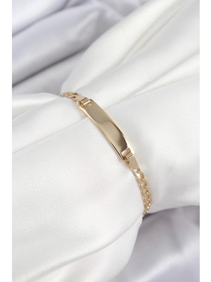 Bfs Pirinç Dikdörtgen Model Gold Renk Xuping Bebek Künyesi