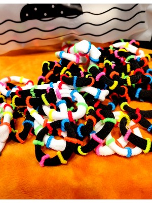 Monalisa Home Lüks Çoklu Çantalı Renkli Küçük Lastik Toka