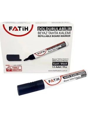 12'li Fatih Tahta Kalemi Siyah (Doldurulabilir)