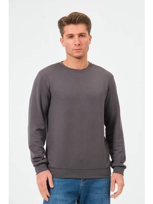 Erkek Oversize Bisiklet Yaka Sucuba Sweatshirt