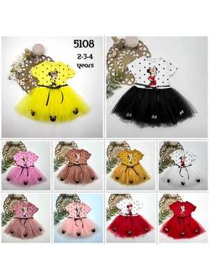 Mickey Desenli Tütü Elbisesi Bebek Kızlar Için