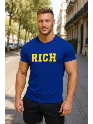 Erkek Nakış Baskılı T-Shirt