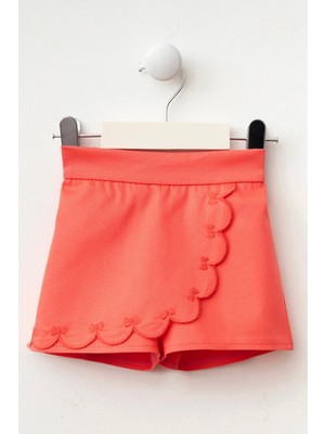 Kız Çocuk Nakış Detaylı Şort Etek