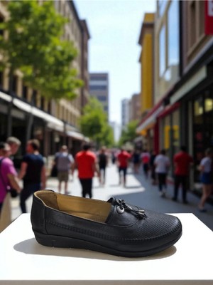 Konay 807 Hakiki Deri Büyük Numara Anne Ayakkabısı