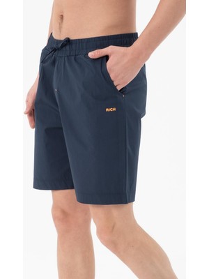 Rich Erkekler İçin Lacivert Deniz Şortu Mayo Şort Rahat Kullanım ve Sürdürülebilir Moda Anlayışı