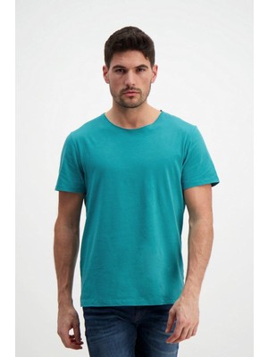 Rich Giyim Rich Erkek Yıkamalı Basic T-shirt Tişört %100 Pamuk Tişört