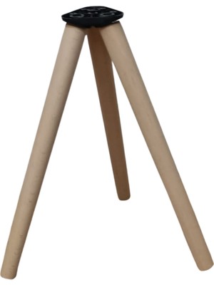 Ham (Boyasız) Konik 41 cm Ahşap Mobilya, Sehpa Ayağı – 3 Adet + Bağlantı Aparatı Dahil Puf, Berjer, Sehpa, Tv Ünitesi Için 