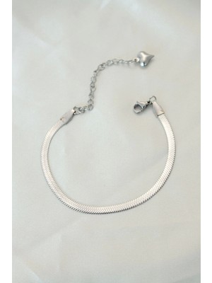 Bfs 316L Çelik Gümüş Renk Italyan Zincirli Bileklik