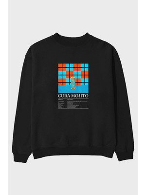 Cuba Mojito Ön Baskılı Oversize Sweatshirt Erkek Kadın Unisex