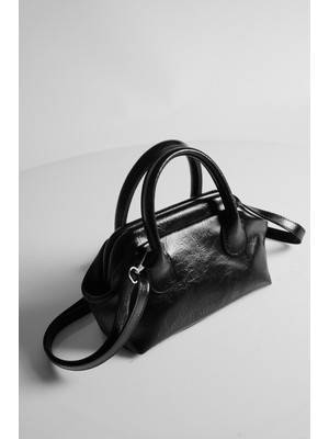 Kadın Siyah Uzun Askılı El ve Omuz Çantası