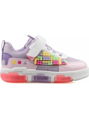 Cool Legos-Bebe 22/25 Çocuk Işıklı Taban Ilk Adım Sneaker Spor Cırtlı Ayakkabı