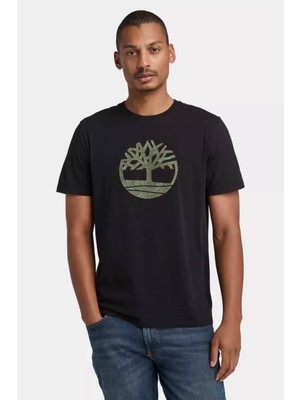 Timberland Kennebec River Camo Tree Logo Short Slee Erkek T-Shirt