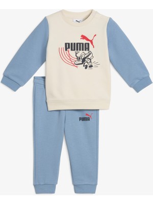 Puma Minicats Little Runners Çocuk Krem Eşofman Takımı.87