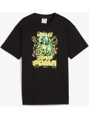 Puma Graphic Super Çocuk Siyah T-Shirt.01
