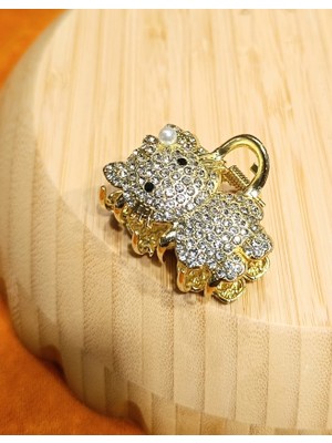 Monalisa Home Lüks Gösterişli Parıltılı Metal Kıstırma  Toka