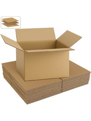 30X20X20 cm Koli-Kutu | 10 Adet | Hafif Eşya Kolisi Tek Oluklu 3mm Karton Kutu