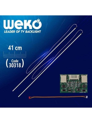 19'' Universal Monitör E-Led 60 Ledli (Wide) (2835) 410MM 12V Çift Led+Sürücü+Kablo Takım (WK-0141)