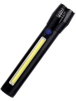 Powermaster Metal Flashlight Power Ledli Şarjlı El Feneri PM-14621