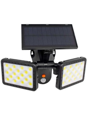 Powermaster Sensörlü 36 Cob Ledli Solar Aydınlatmalı Duvar Lambası W770B