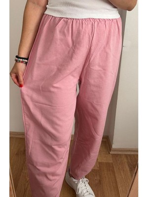 Pantolon Keten Pembe
