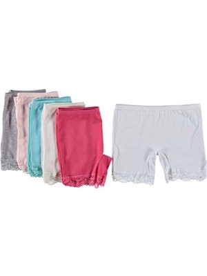 6 Adet Paçası Dantel Kız Çocuk Boxer 409
