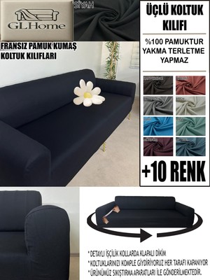%100 Pamuk Fransız Kumaş 3 Lü Komple Giydirme Kanepe & Çekyat, Bohem, Porto, Vb. Model Koltuk Kılıfı