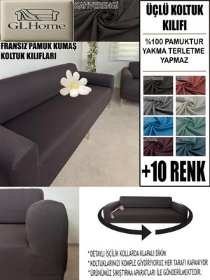 %100 Pamuk Fransız Kumaş 3 Lü Komple Giydirme Kanepe & Çekyat, Bohem, Porto, Vb. Model Koltuk Kılıfı