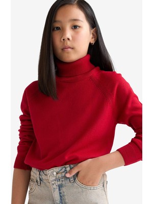 DeFacto Balıkçı Yaka Triko Kazak Kız Çocuk R1953A625WN