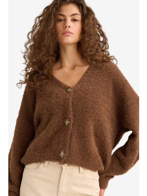 DeFacto Regular Fit V Yaka Triko Hırka K7886AZ25WN