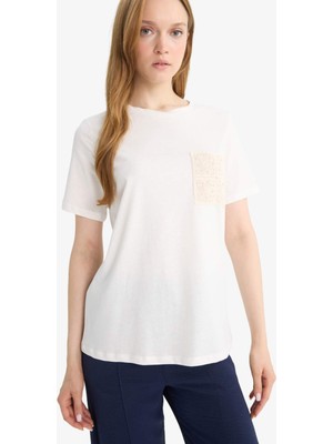 DeFacto %100 Pamuk Regular Fit Penye Tişört F1152AX25AU