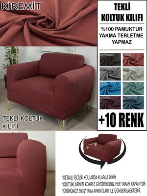 %100 Pamuk Fransız Kumaş Tekli Komple Giydirme Tekli & Berjer , Bohem, Porto, Vb Model Koltuk Kılıfı