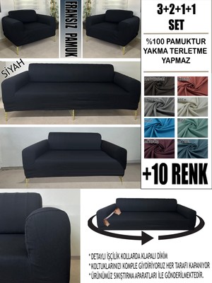 %100 Pamuk Fransız Kumaş 3+2+1+1 Komple Giydirme Kanepe&çekyat, Bohem, Vb. Model Koltuk Kılıfı