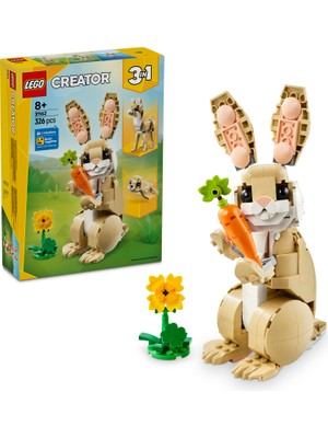 LEGO® Creator 3’ü 1 Arada Sevimli Tavşan 31162 - 8 Yaş & Üzeri Çocuklar için Yaratıcı Oyuncak Yapım Seti (326 Parça)