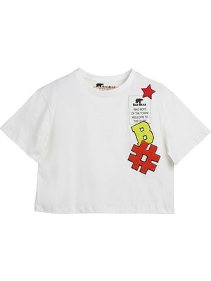Bad Bear Lily Beyaz Kız Çocuk Tişört