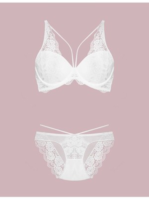 Kadın Siyah Destekli Sütyen Takım