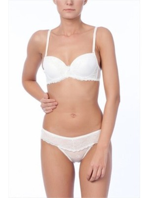 Kadın Ekru Dolgulu Sütyen TAKIM4434