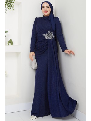 Gözde Tesettür Abiye Lacivert